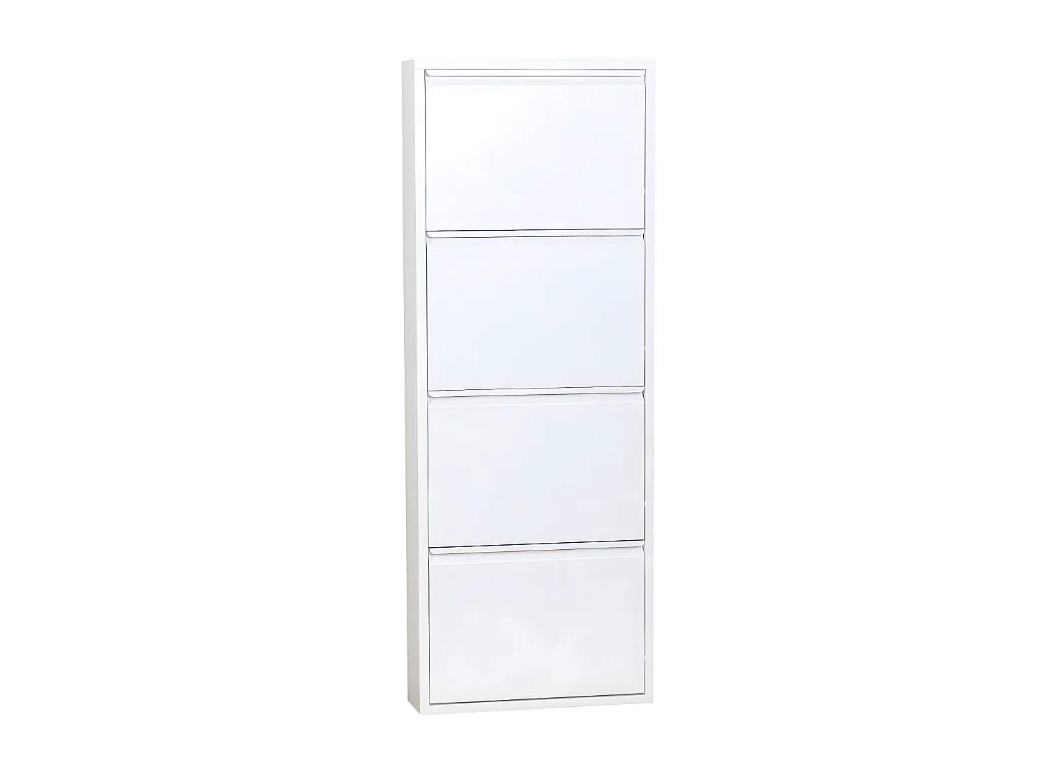 Zapatero Pisa de 4 puertas en metal blanco. Se entrega completamente montado.