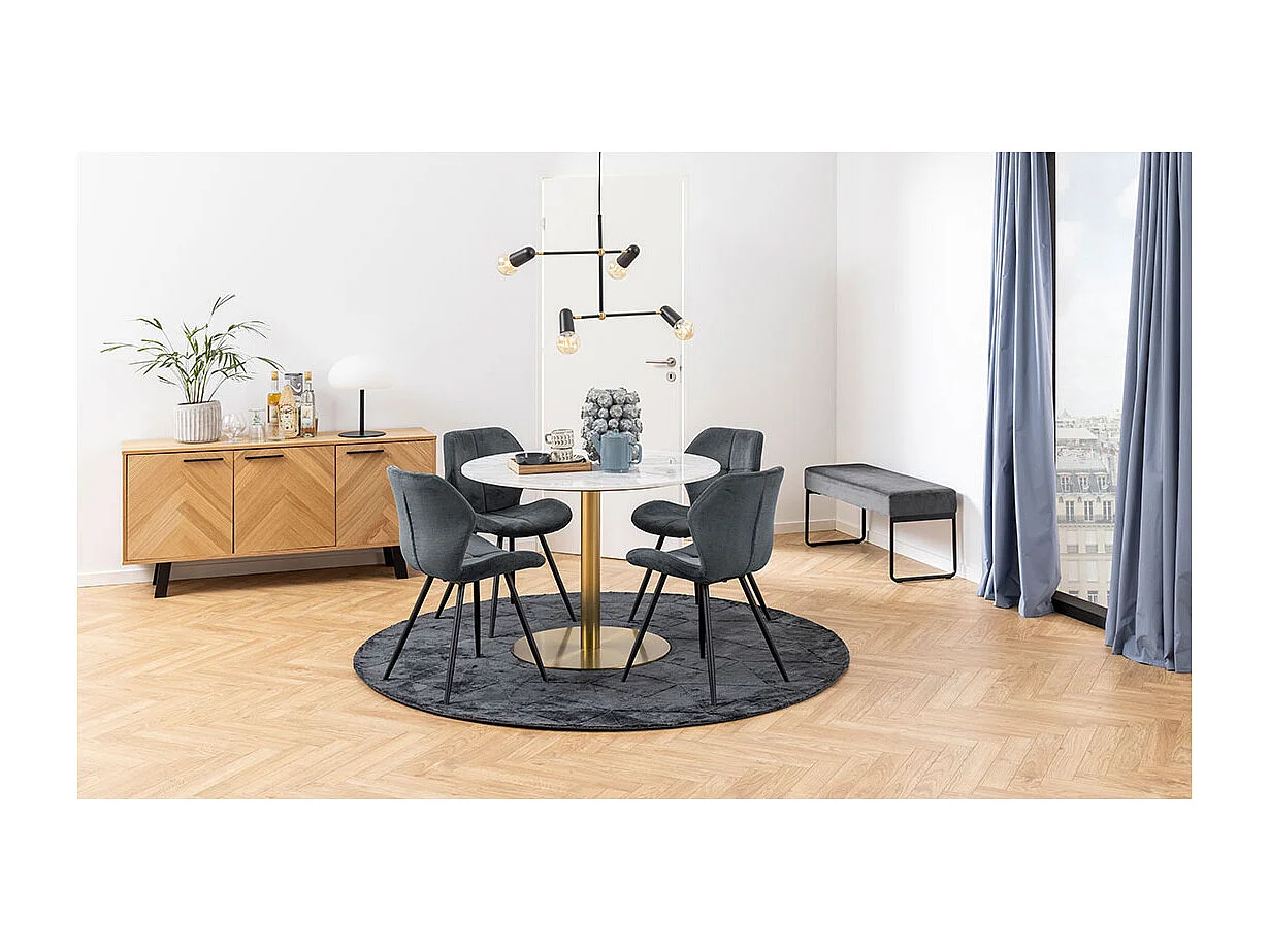 Zion bank velour grijs.