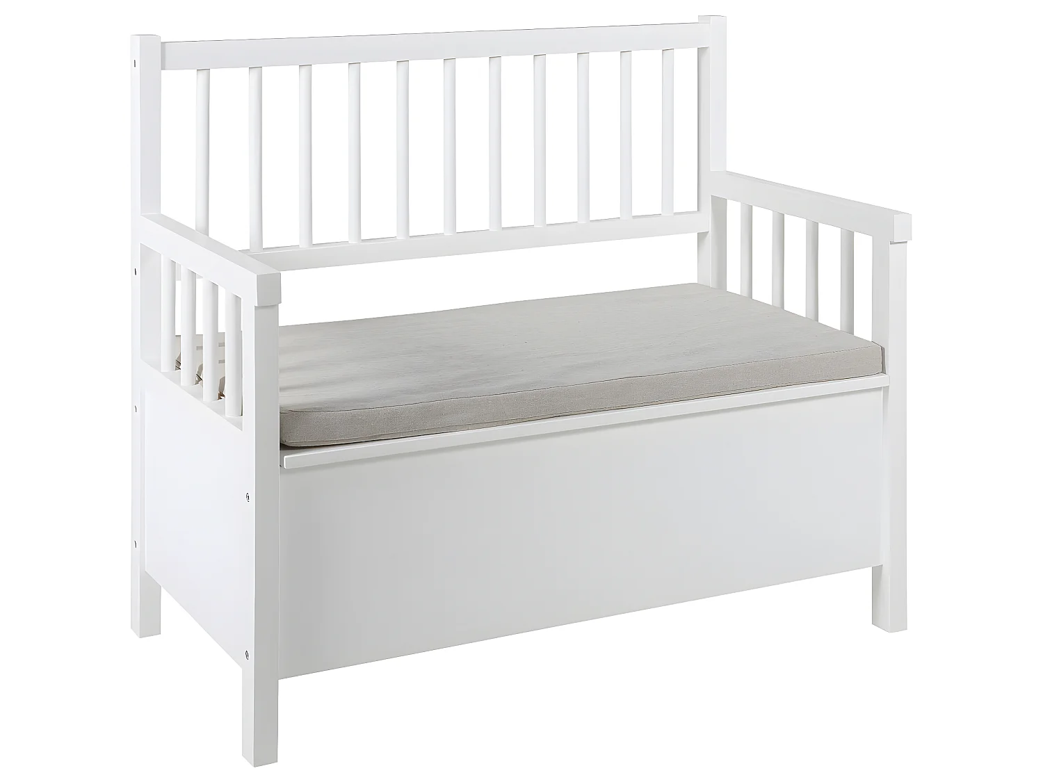 Aster Banquette avec coussin, blanc, beige.