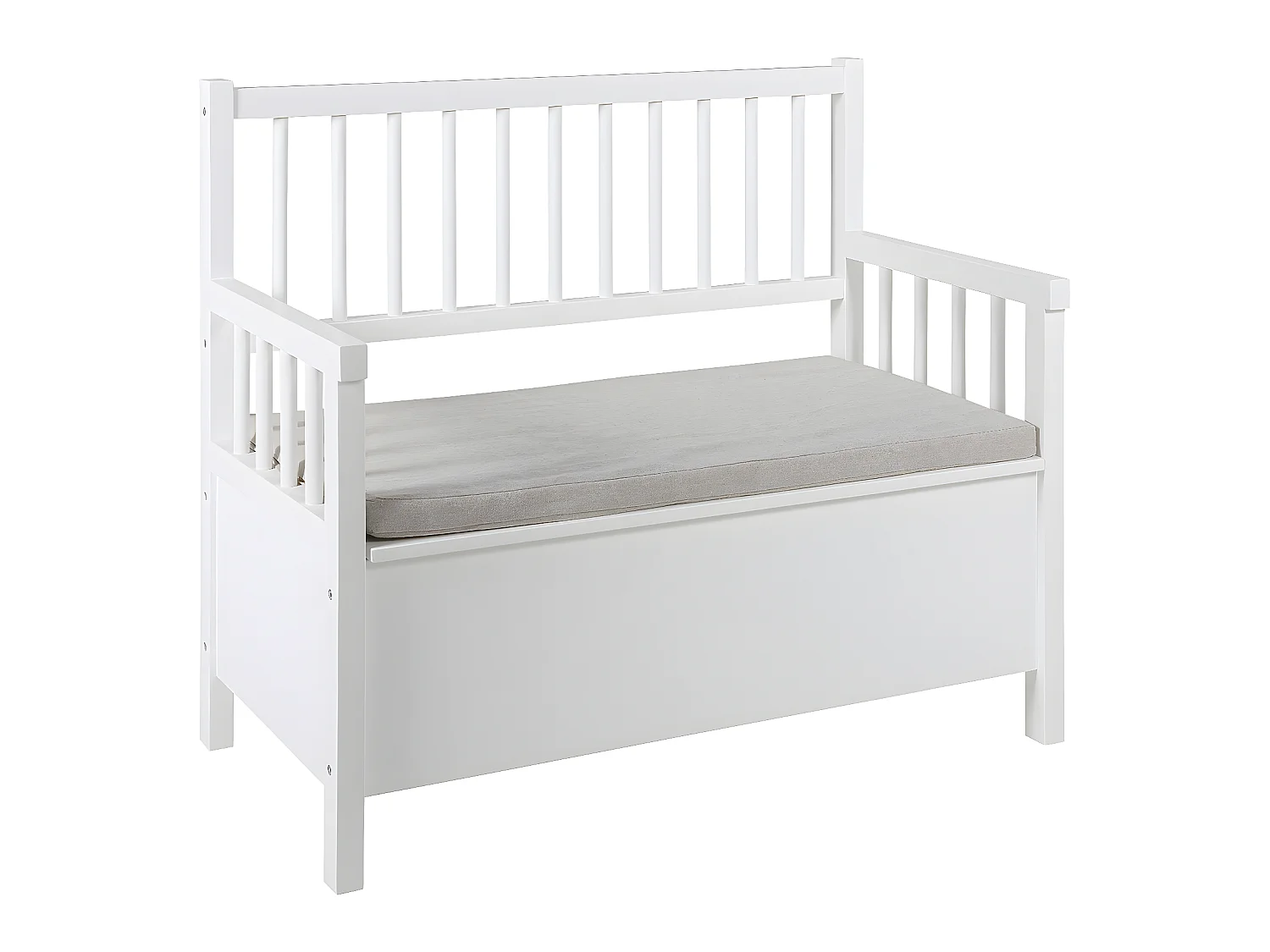 Panca Aster con cuscino bianco, beige.