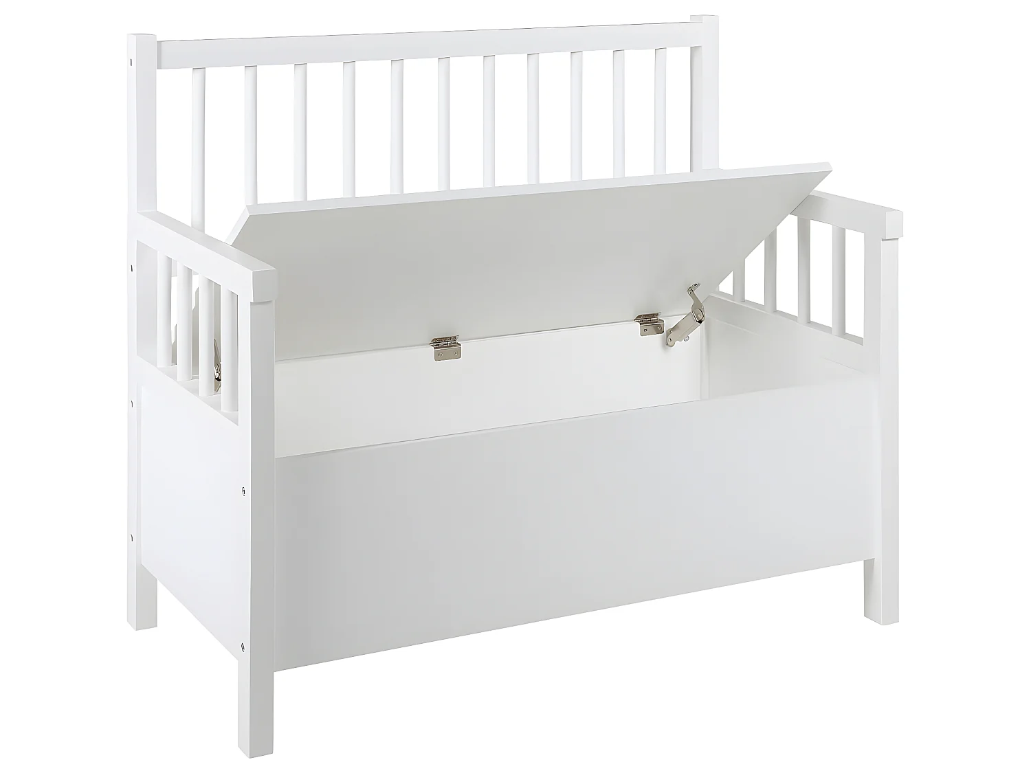 Banco Aster con cojín blanco, beige.