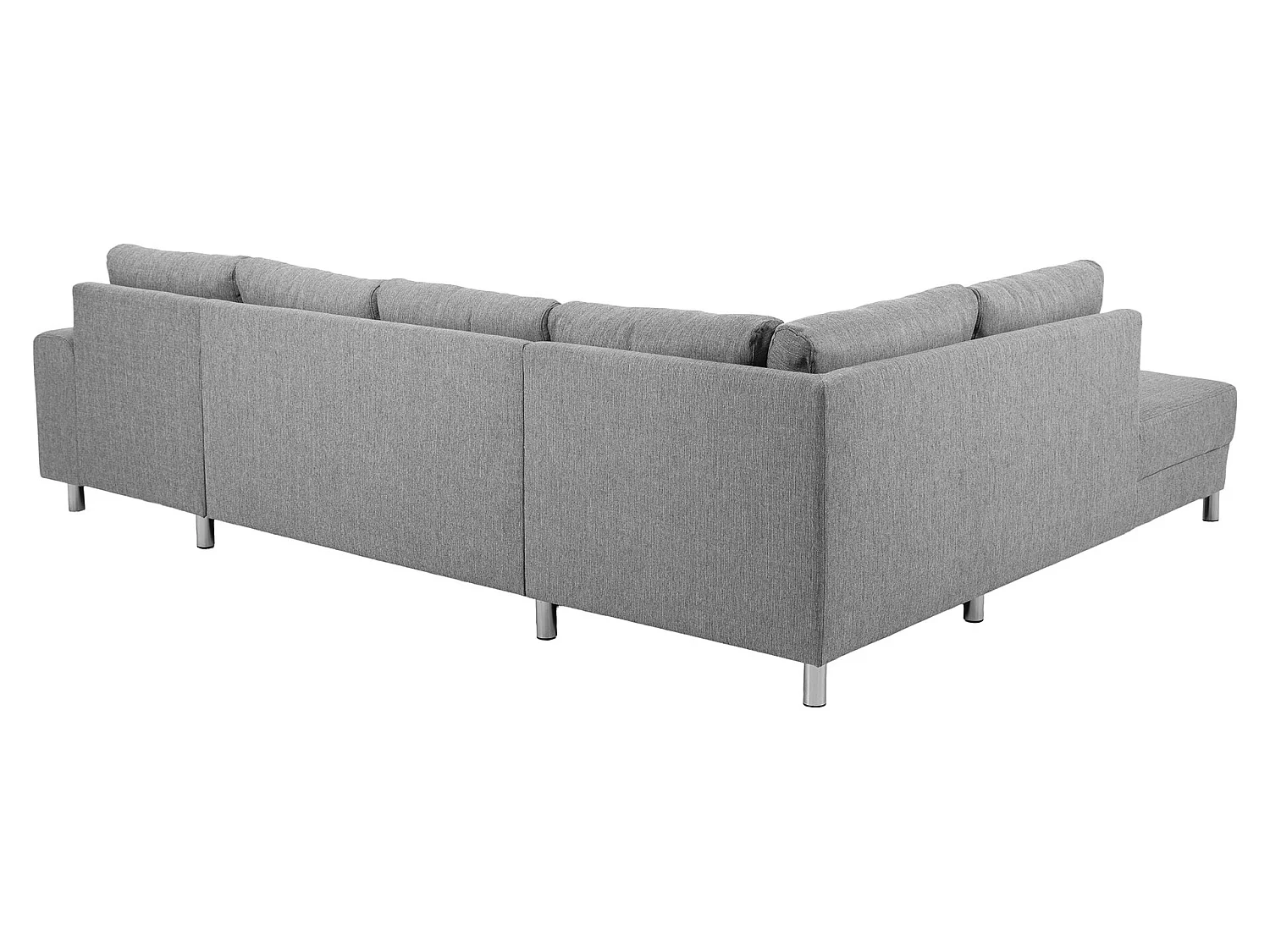 Calverton Canapé d'angle avec chaise longue vers la droite en gris clair.