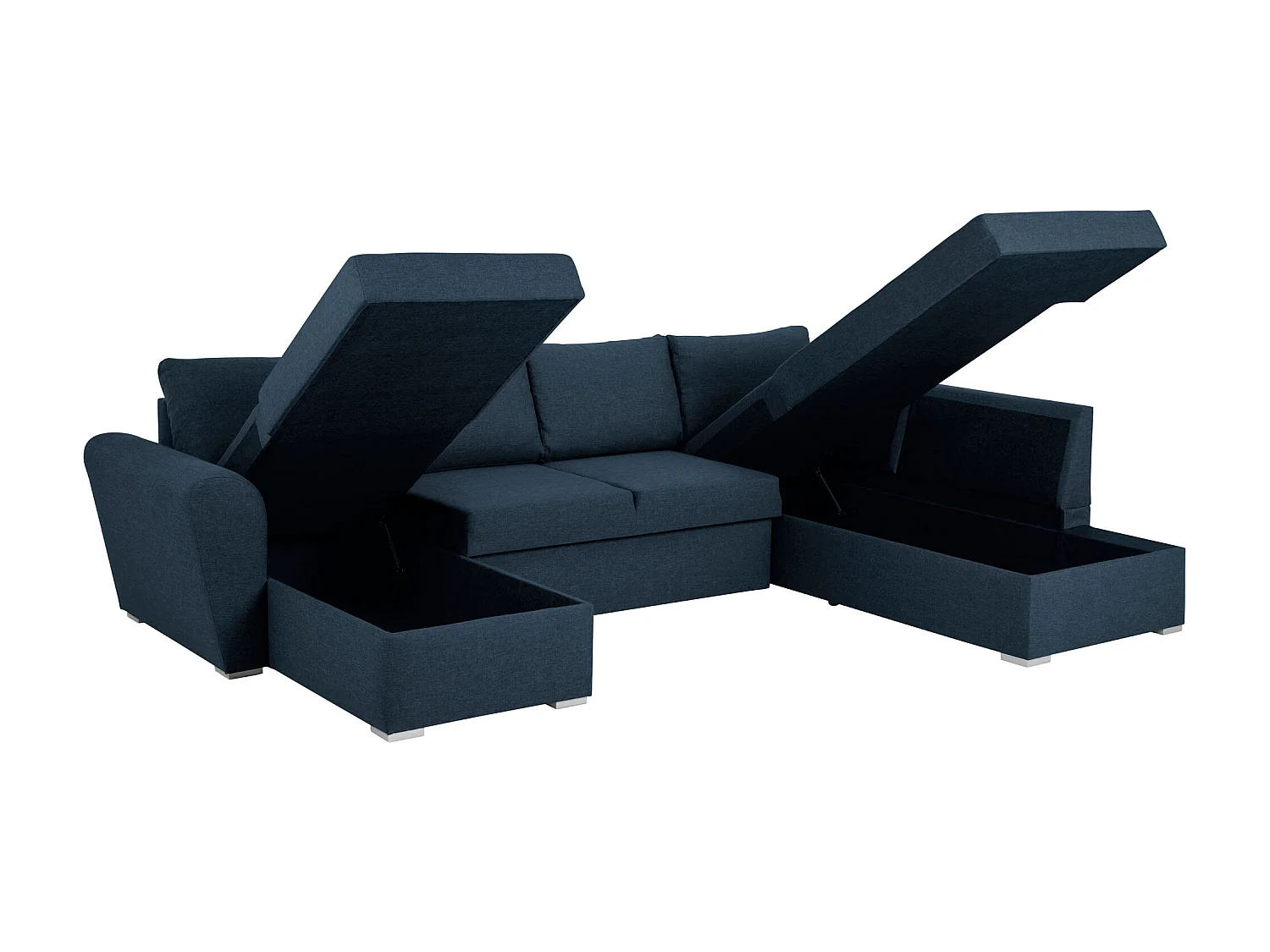 Stefan Canapé-lit, chaise longue côté gauche, bleu.