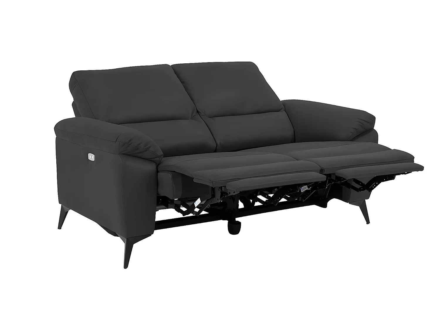 Rie Sofa 2-Sitzer Recliner elektrisch, grau.