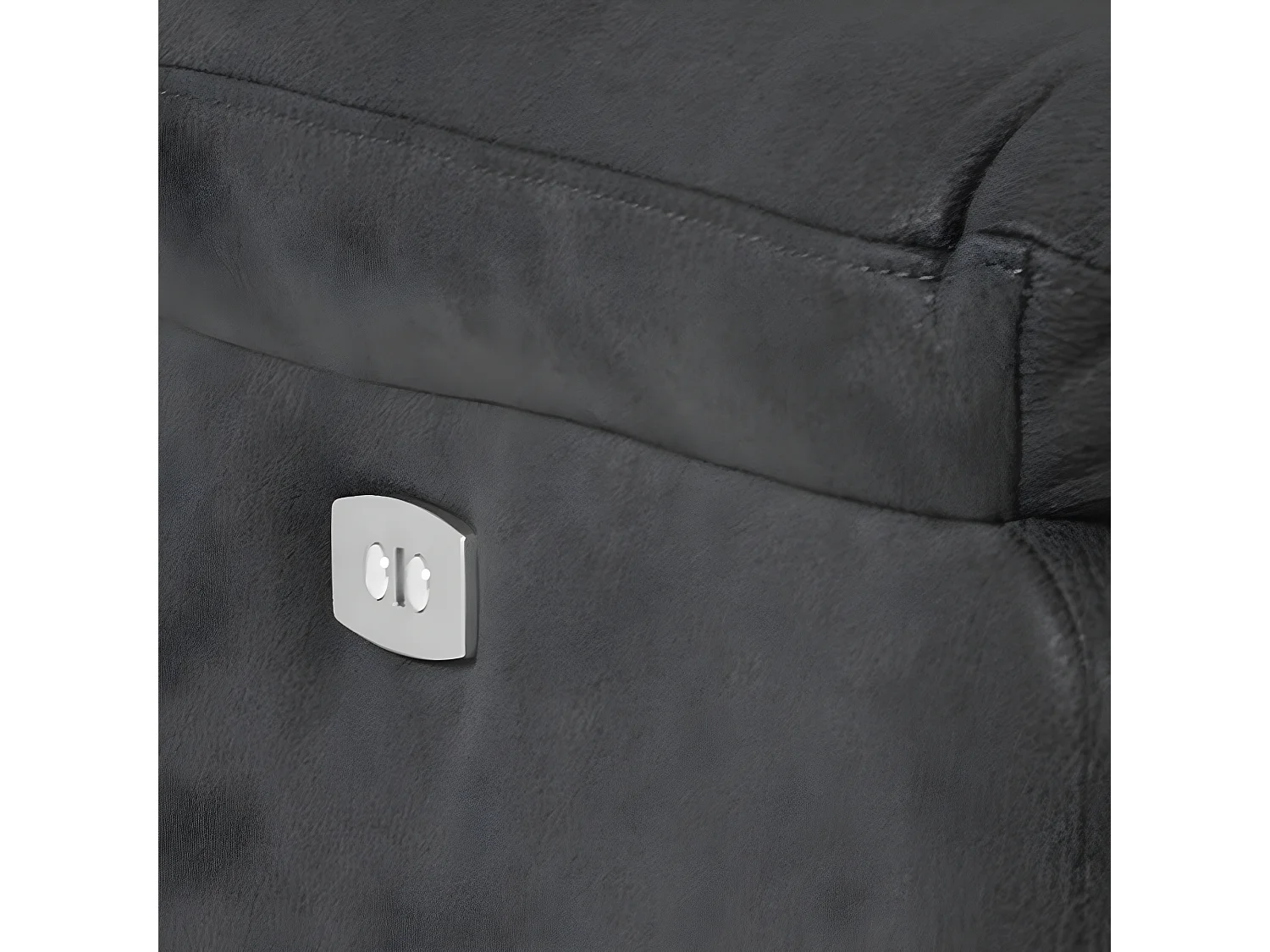 Rie Sofa 2-Sitzer Recliner elektrisch, grau.