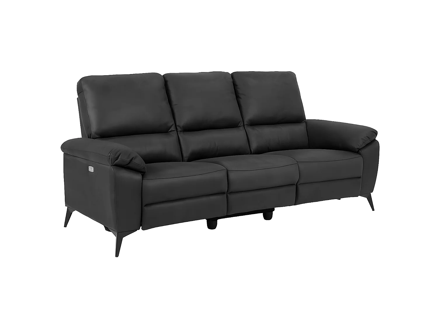 Rie Sofa 3-Sitzer Recliner elektrisch, grau.