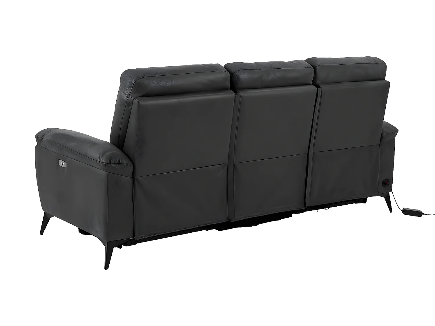 Rie Sofa 3-Sitzer Recliner elektrisch, grau.