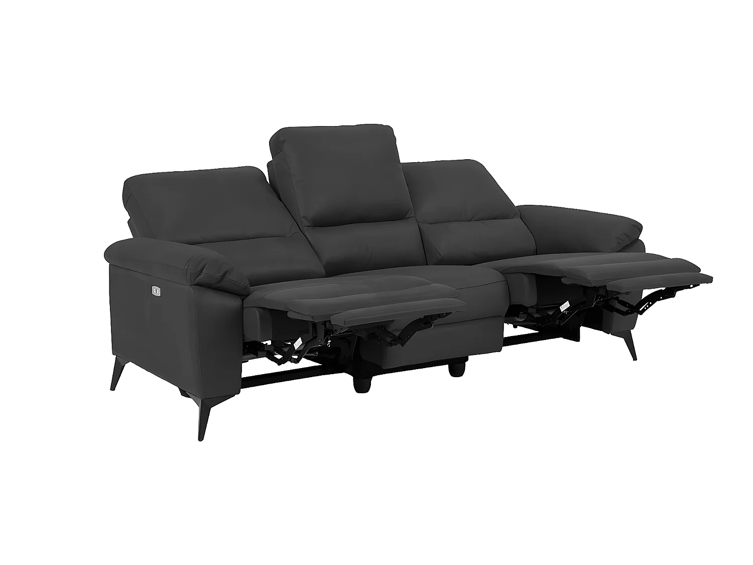 Rie bank 3-zits relax elektrisch, grijs.