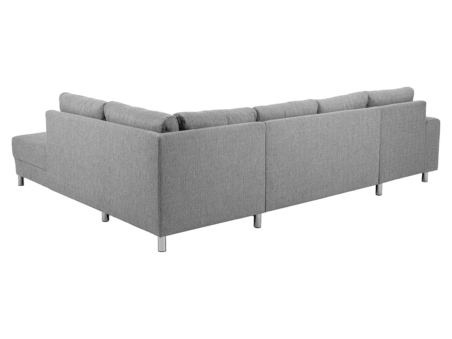 Calverton Canapé d'angle avec chaise longue à gauche en gris clair.