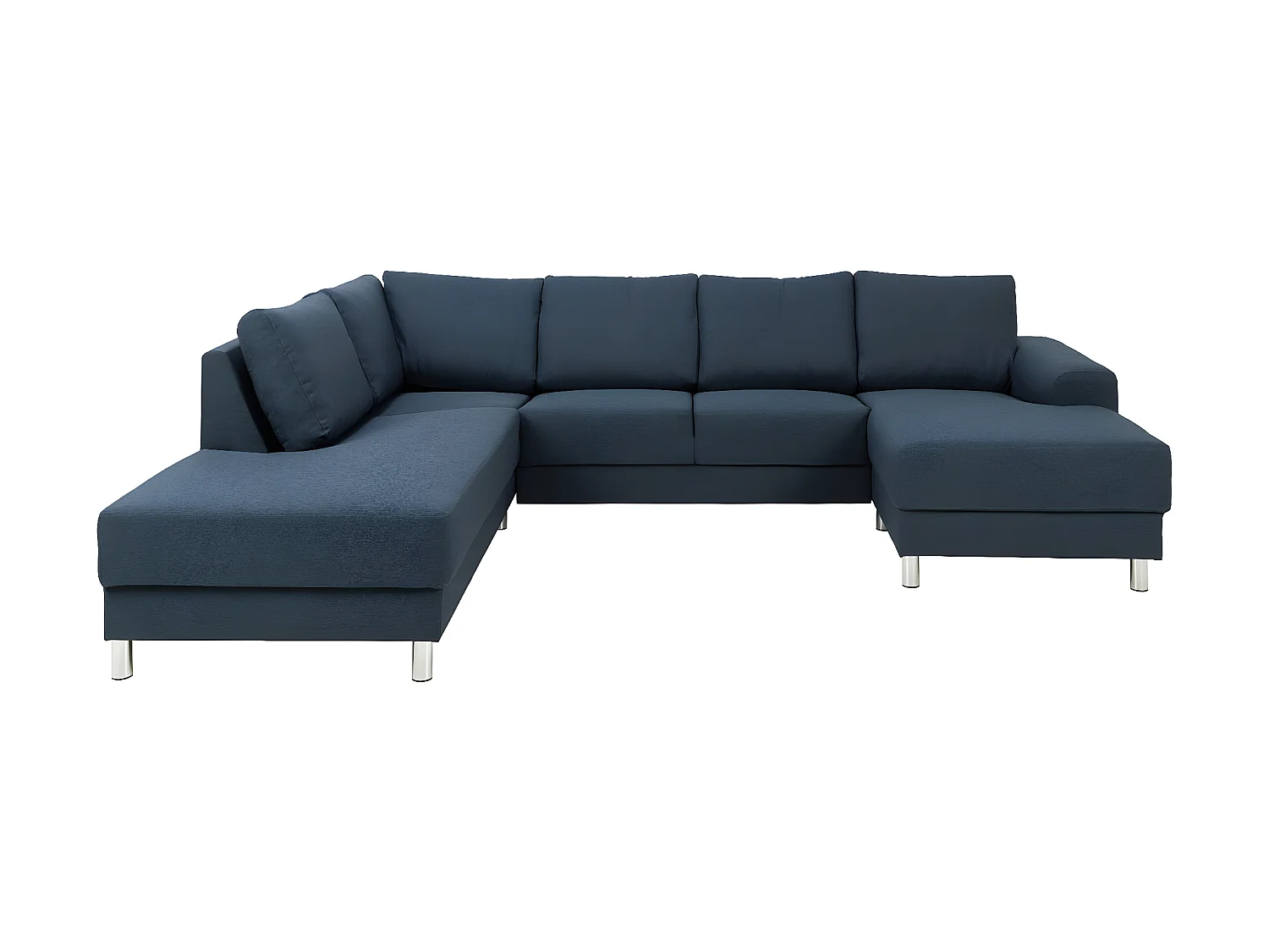 Calverton hoekbank chaise longue rechts gericht donkerblauw.