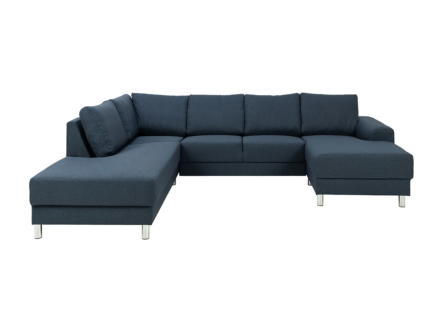 Calverton hoekbank chaise longue rechts gericht donkerblauw.