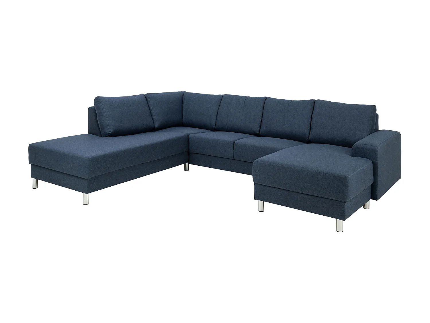 Calverton hoekbank chaise longue rechts gericht donkerblauw.