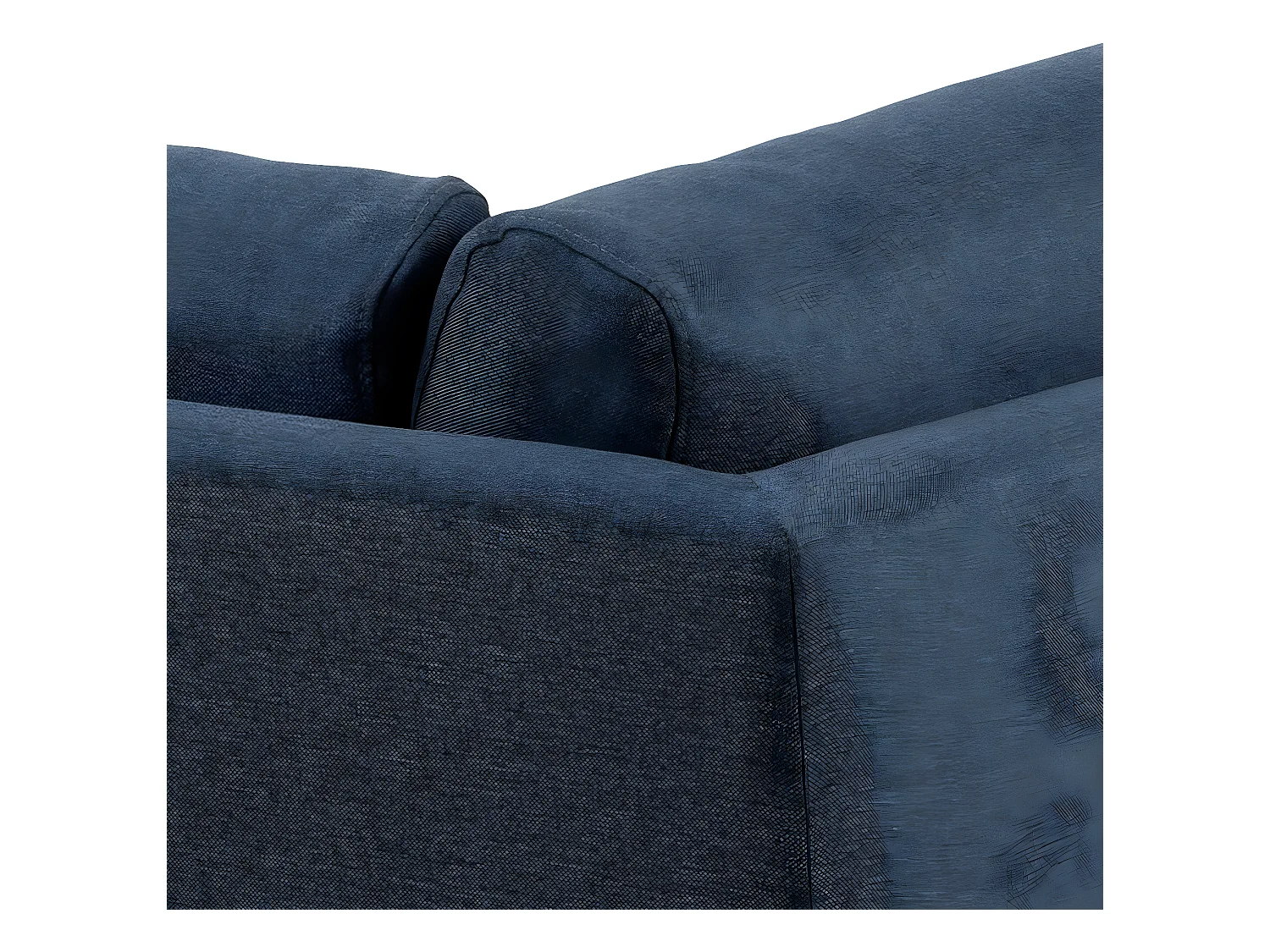 Calverton hoekbank chaise longue rechts gericht donkerblauw.