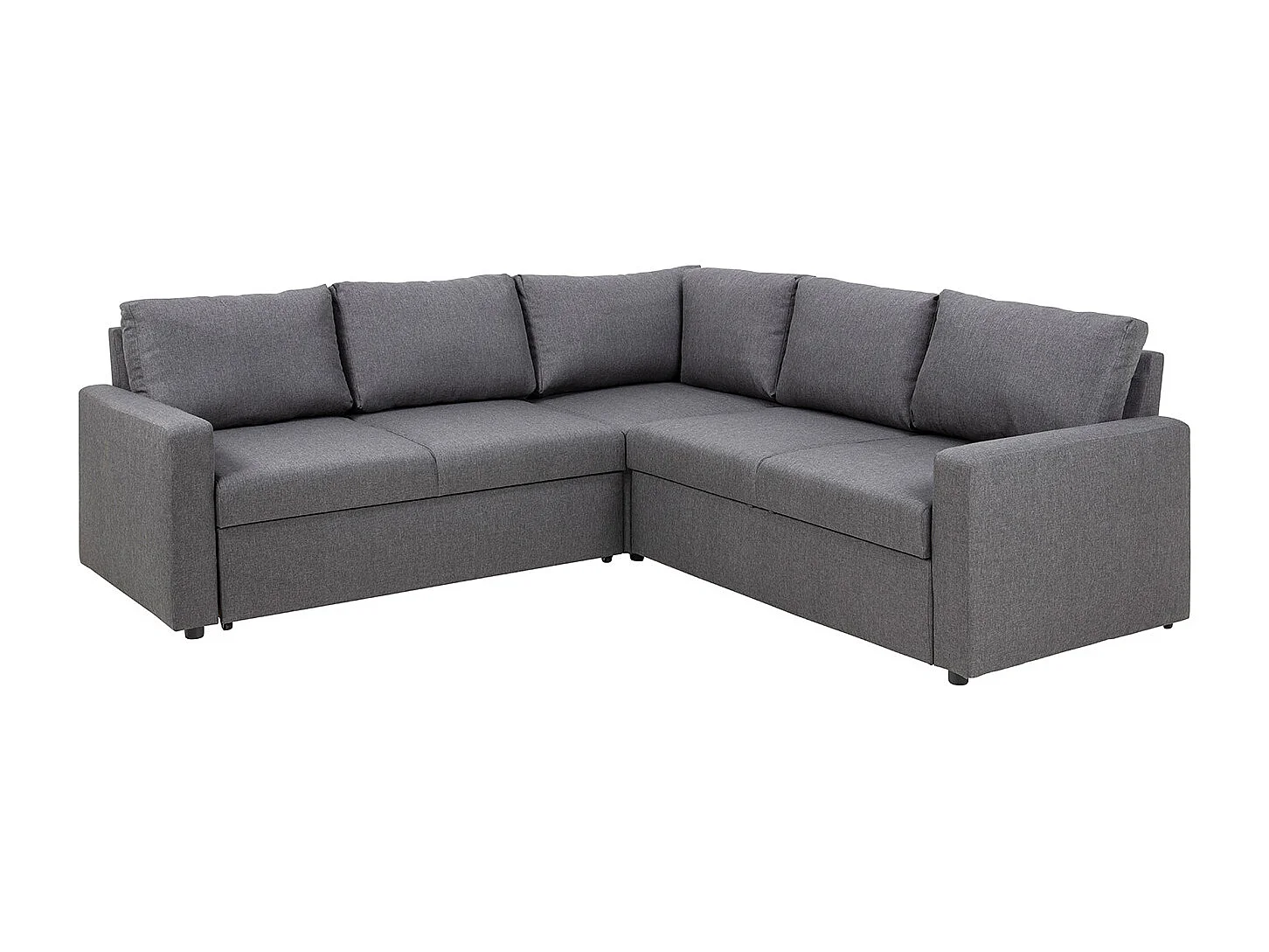 Sacramento Canapé d'angle, espace de rangement dissimulé et lit gigogne, gris.