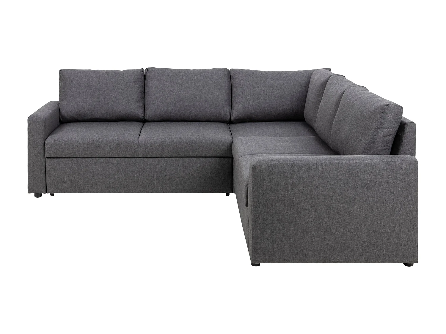 Sacramento Canapé d'angle, espace de rangement dissimulé et lit gigogne, gris.