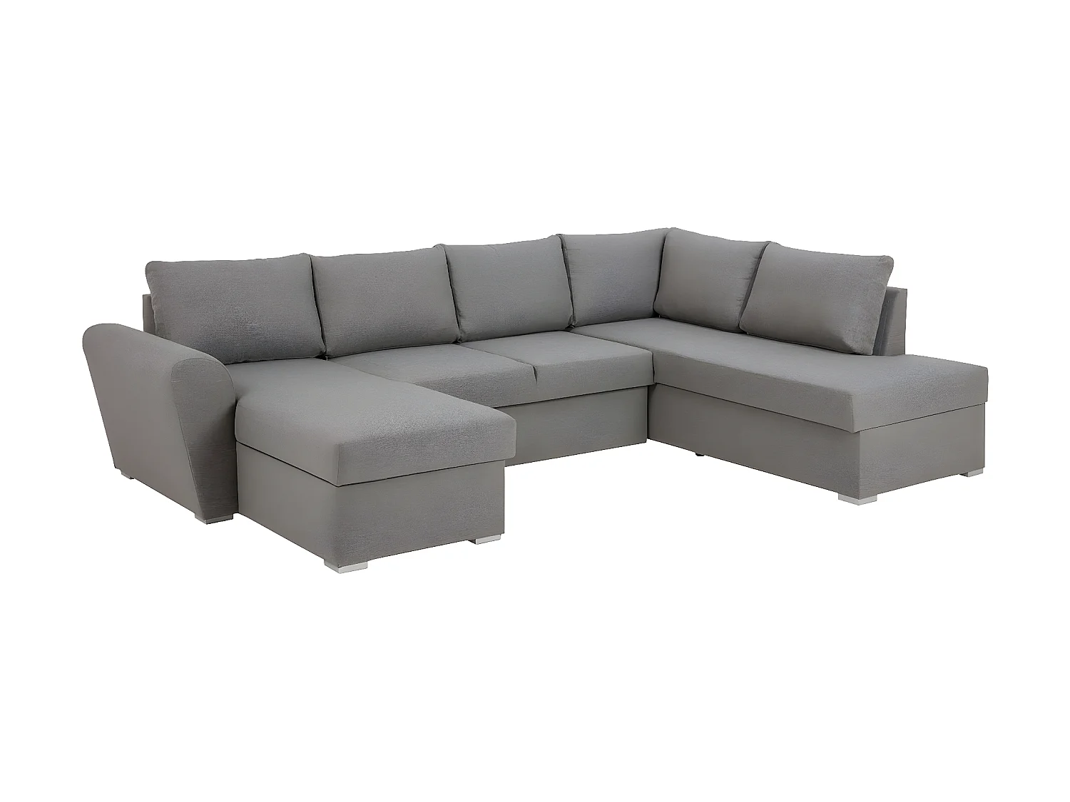 Stan Canapé-lit, chaise longue côté gauche, gris clair.
