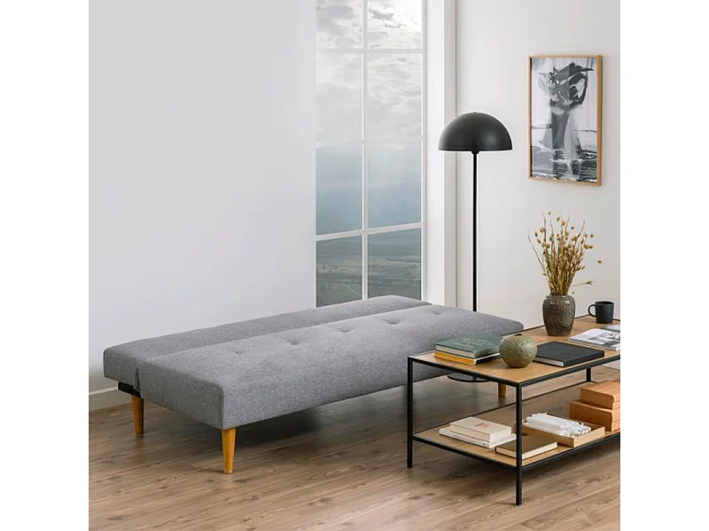 Lucca Schlafsofa inkl. 2 Kissen grau.