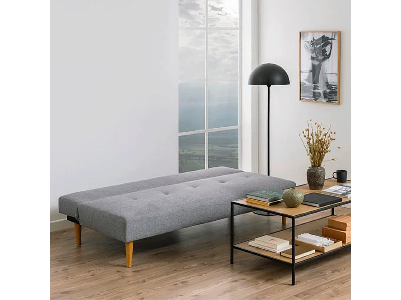 Lucca Schlafsofa inkl. 2 Kissen grau.