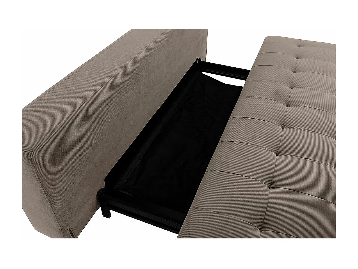 Blain canapé-lit velours beige.