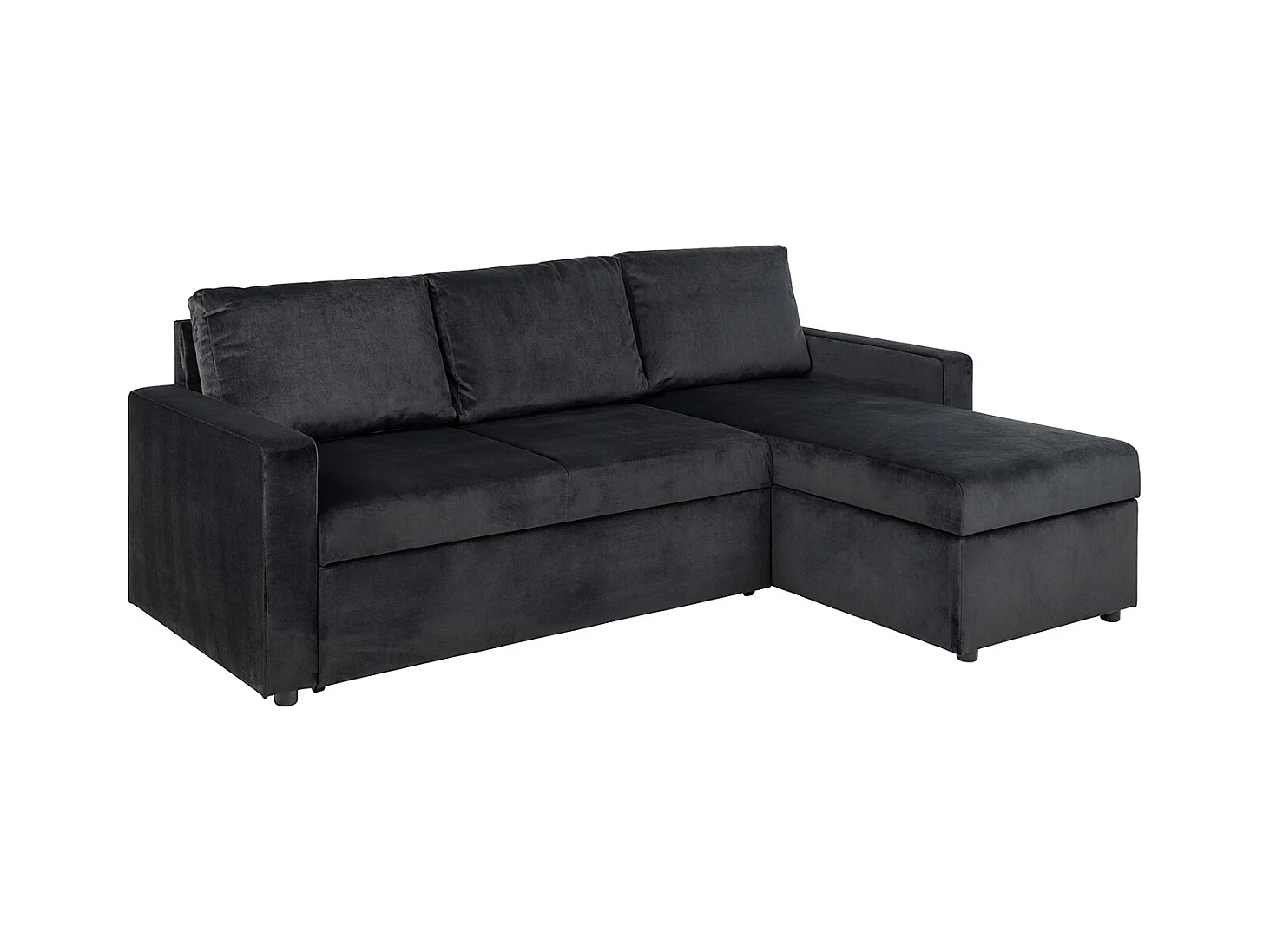 Sacramento Canapé-lit, chaise longue réversible, espace de rangement dissimulé et lit escamotable, gris anthracite.