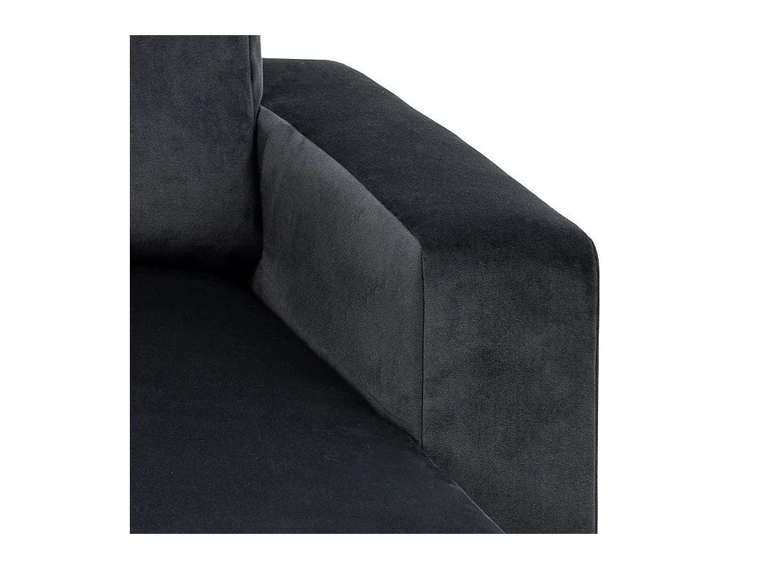 Sacramento slaapbank chaise longue omkeerbaar, verborgen opslag en uitschuifbaar bed antracietgrijs.