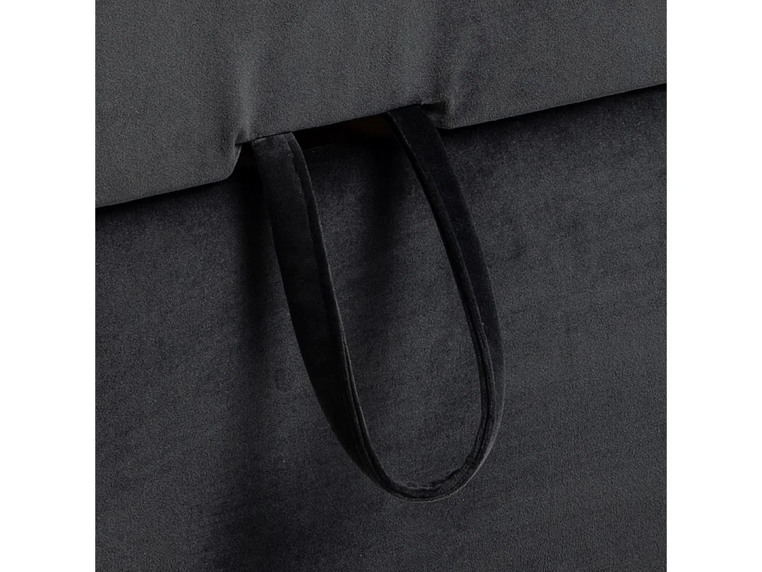 Sacramento Canapé-lit, chaise longue réversible, espace de rangement dissimulé et lit escamotable, gris anthracite.