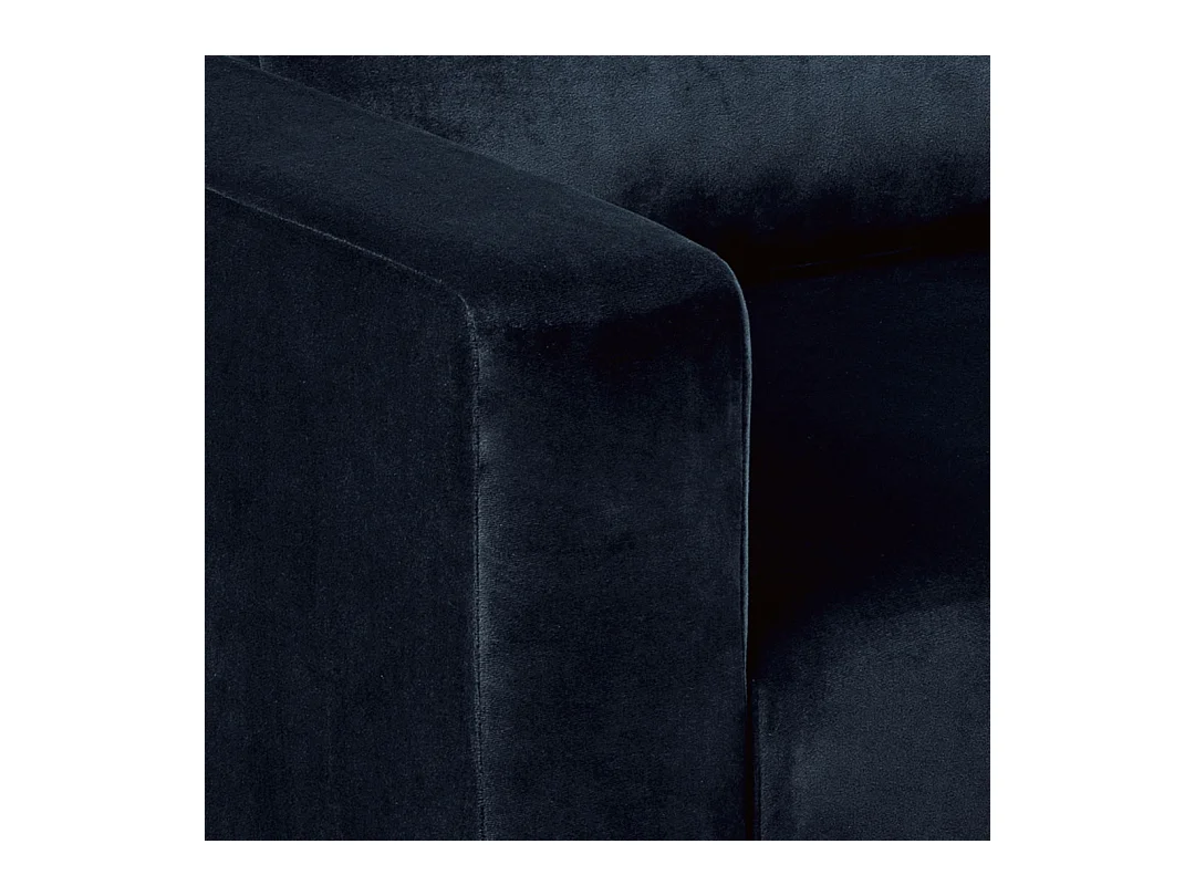 Sacramento slaapbank chaise longue omkeerbaar, verborgen opslag en uitschuifbaar bed donkerblauw.