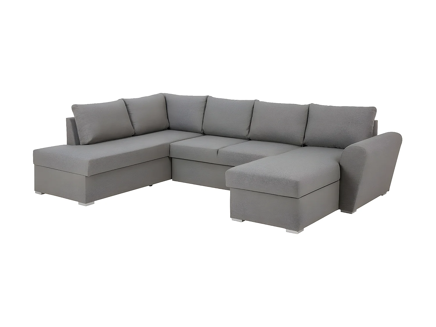 Stan Canapé-lit, chaise longue côté droit, gris clair.