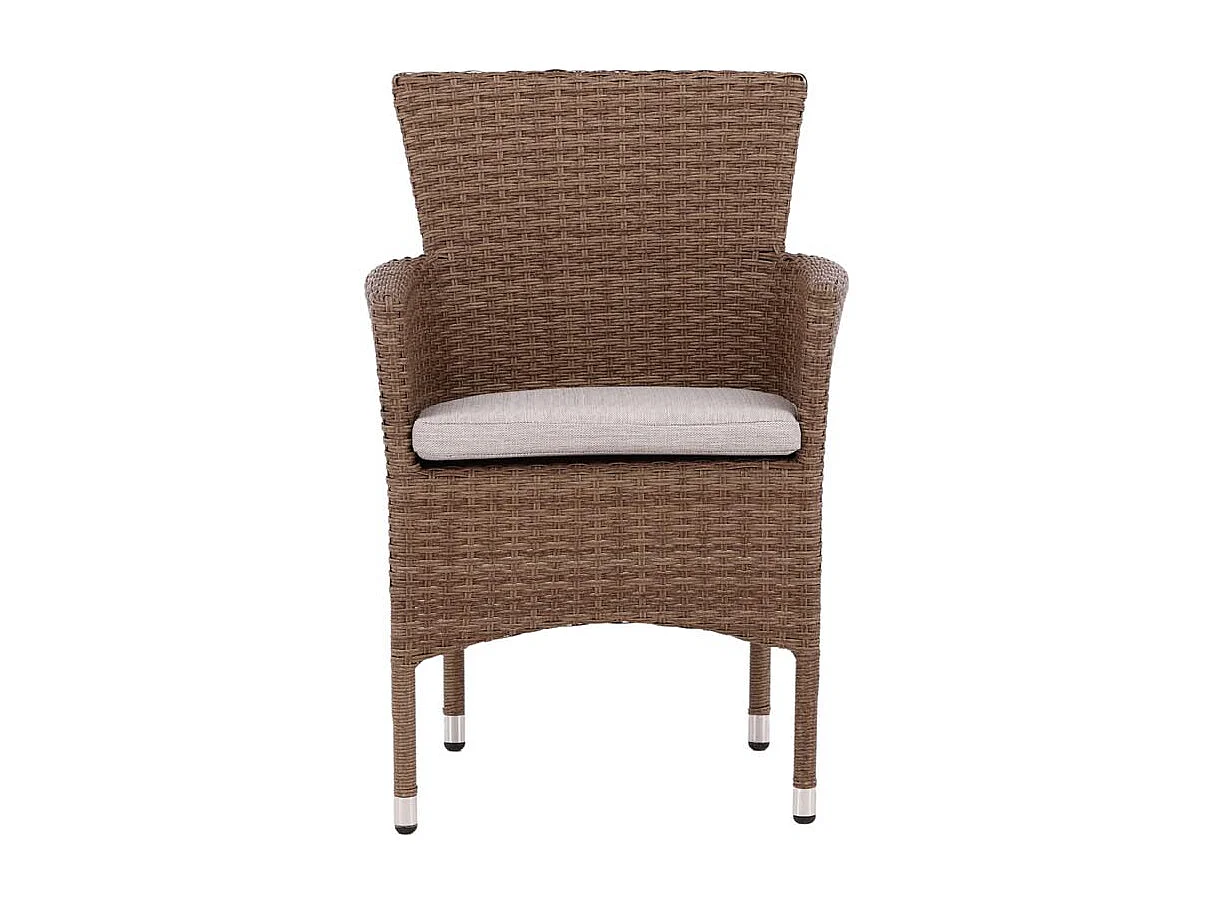 Malina tuinstoel incl. kussen stapelbaar naturel.