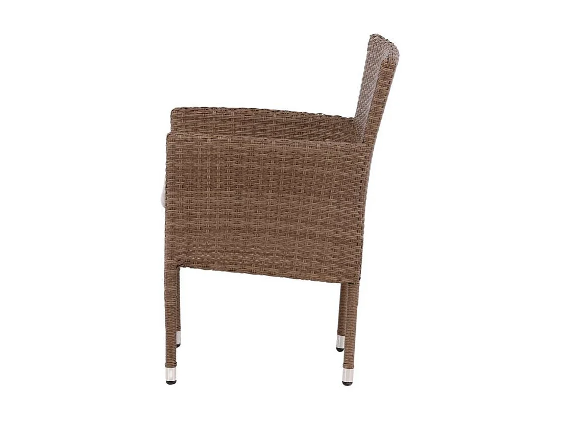 Malina tuinstoel incl. kussen stapelbaar naturel.