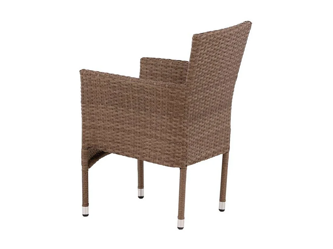 Malina tuinstoel incl. kussen stapelbaar naturel.