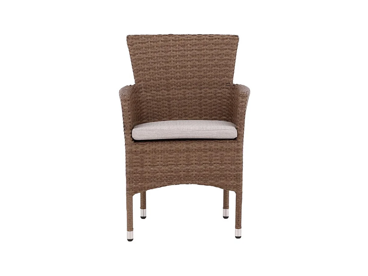 Malina chaise de jardin avec coussin empilable naturel.
