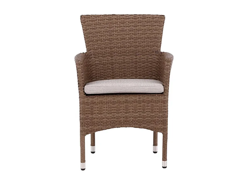 Malina tuinstoel incl. kussen stapelbaar naturel.