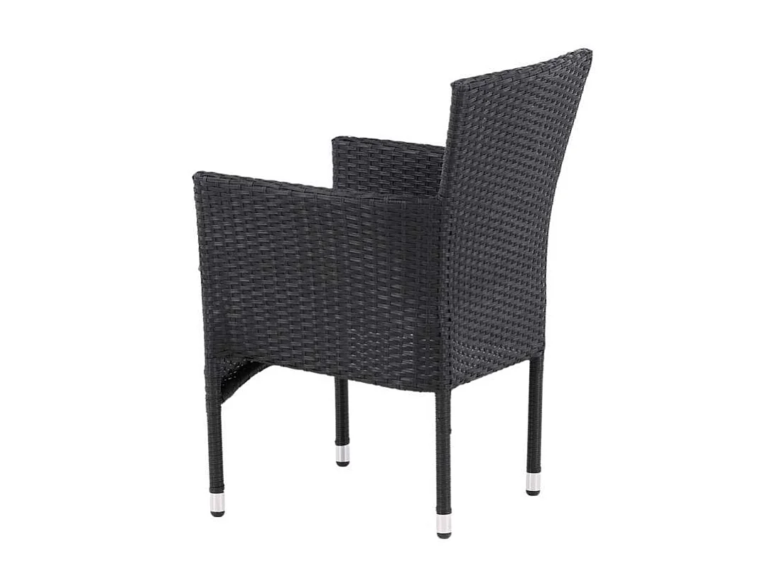 Malina Gartenstuhl inkl. Kissen stapelbar schwarz.