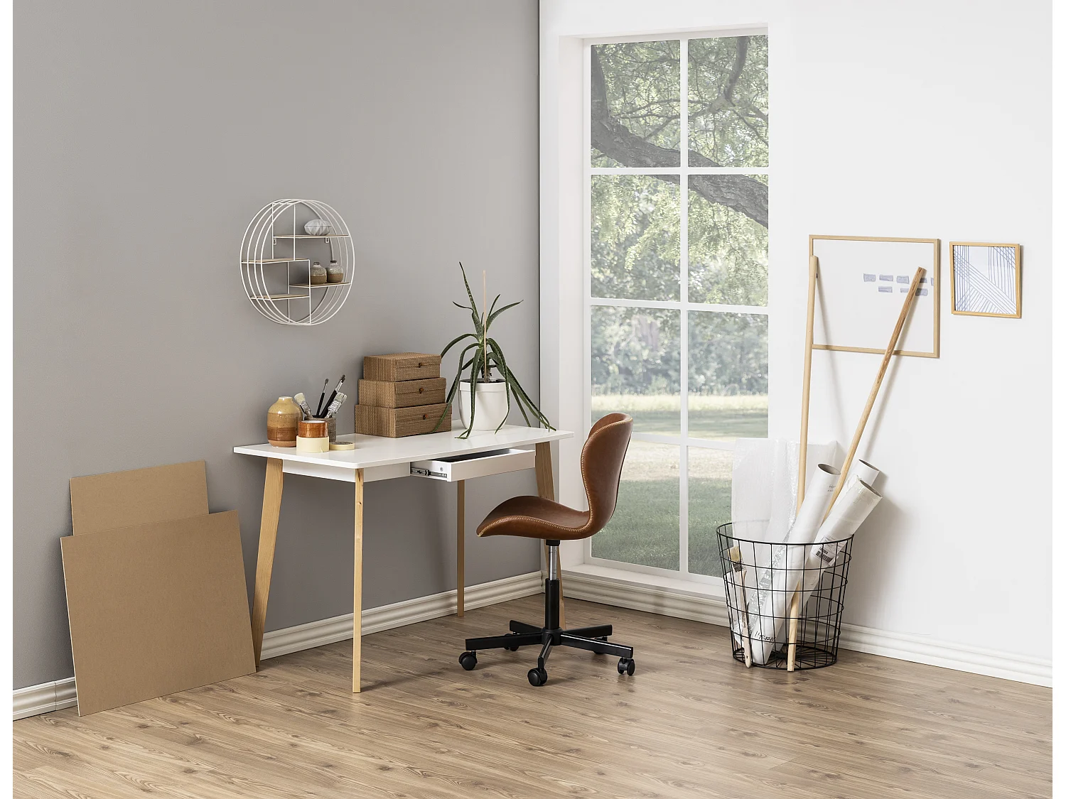 Bali Chaise de bureau, marron.