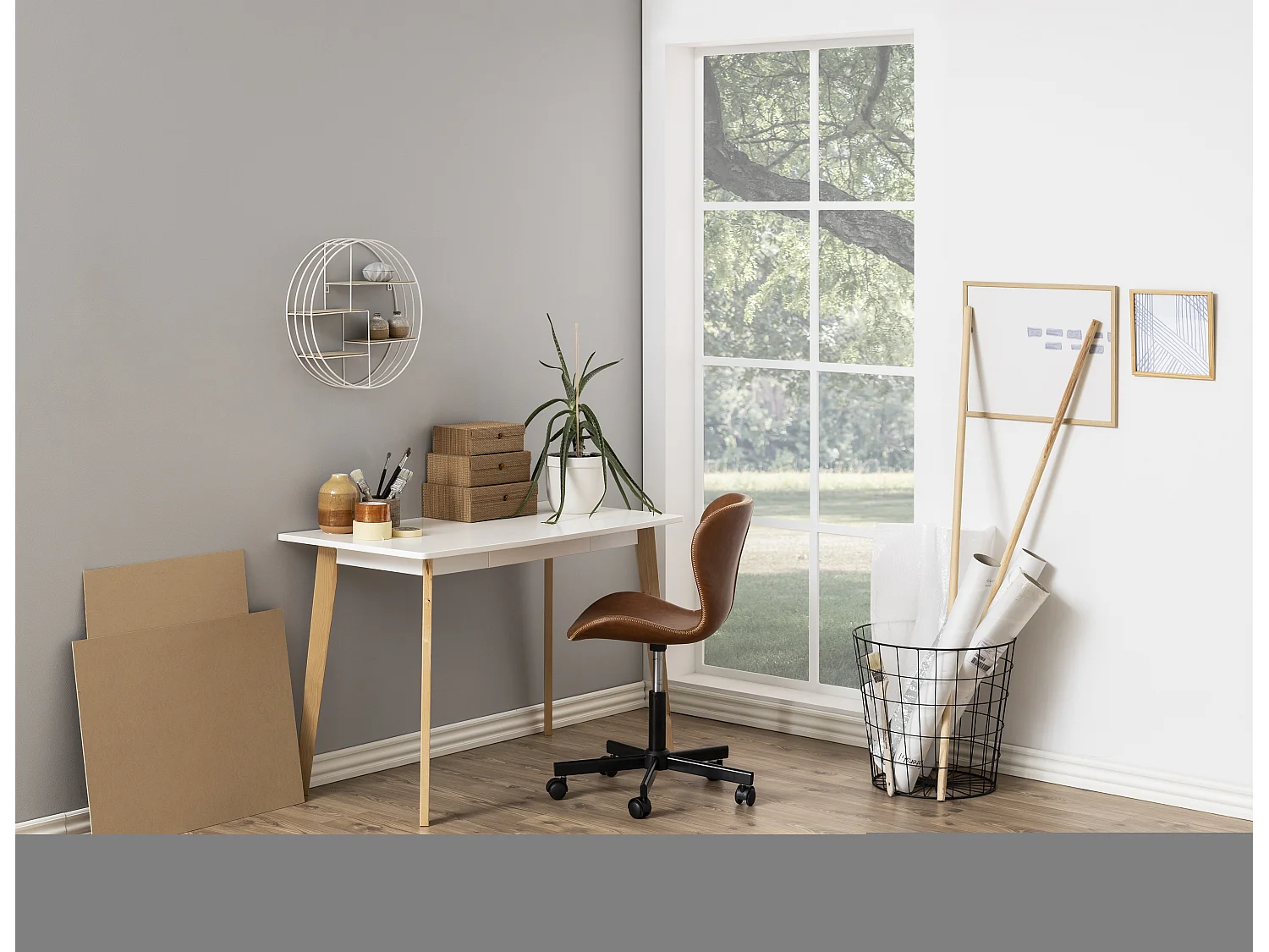 Bali Chaise de bureau, marron.