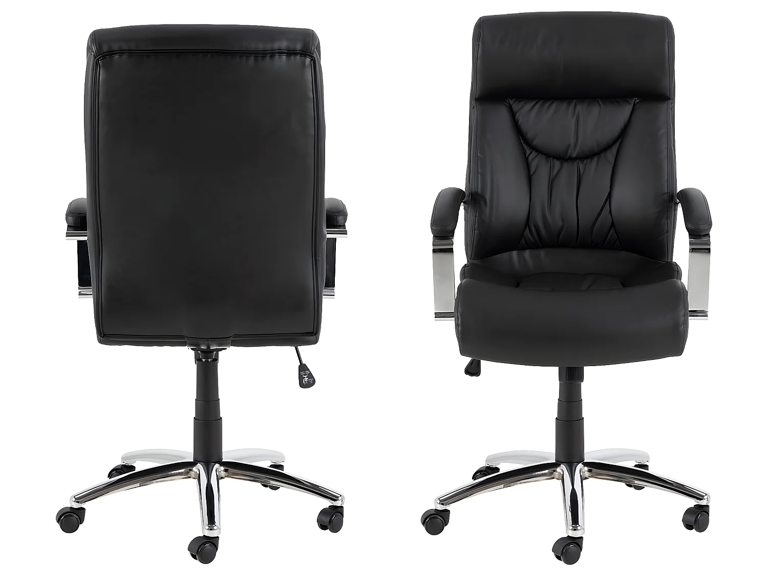 Benson chaise de bureau Simili cuir PU noir.