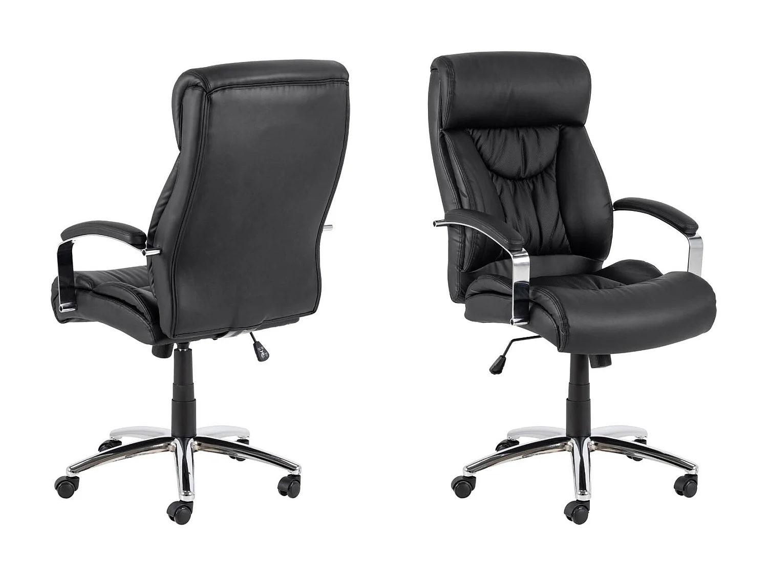 Benson chaise de bureau Simili cuir PU noir.