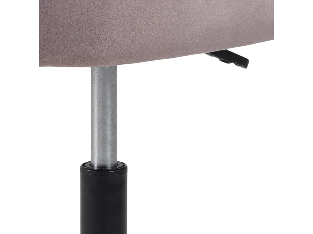 Brooke Chaise de bureau en velours, rose.