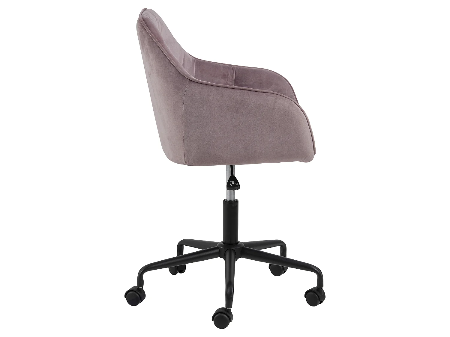 Brooke Chaise de bureau en velours, rose.