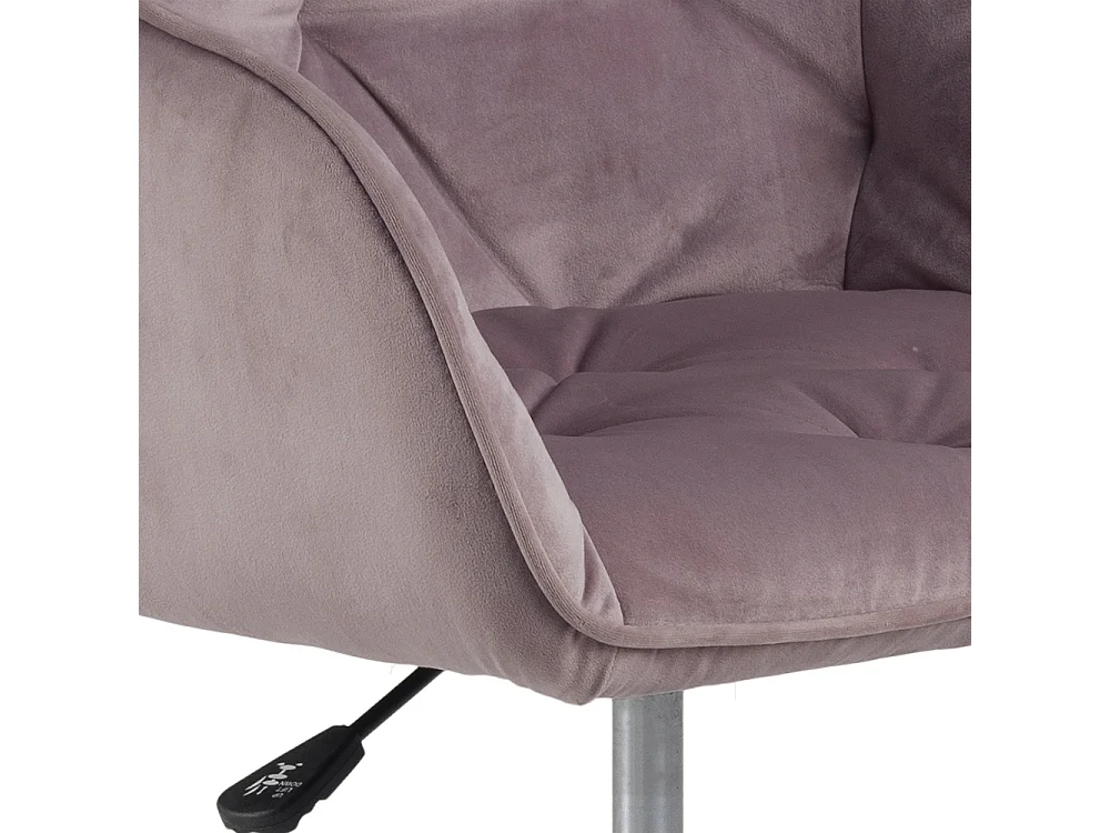 Brooke Chaise de bureau en velours, rose.