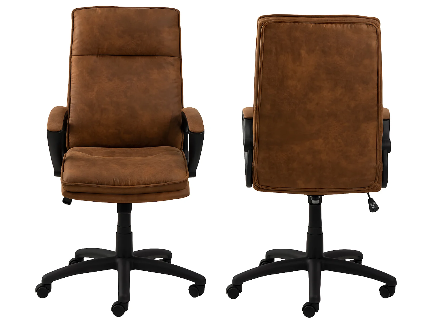 Brad Chaise de bureau avec accoudoirs, marron.