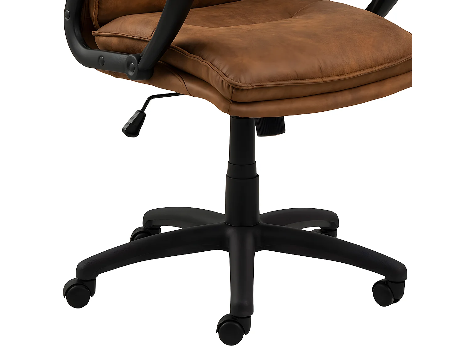 Brad Chaise de bureau avec accoudoirs, marron.