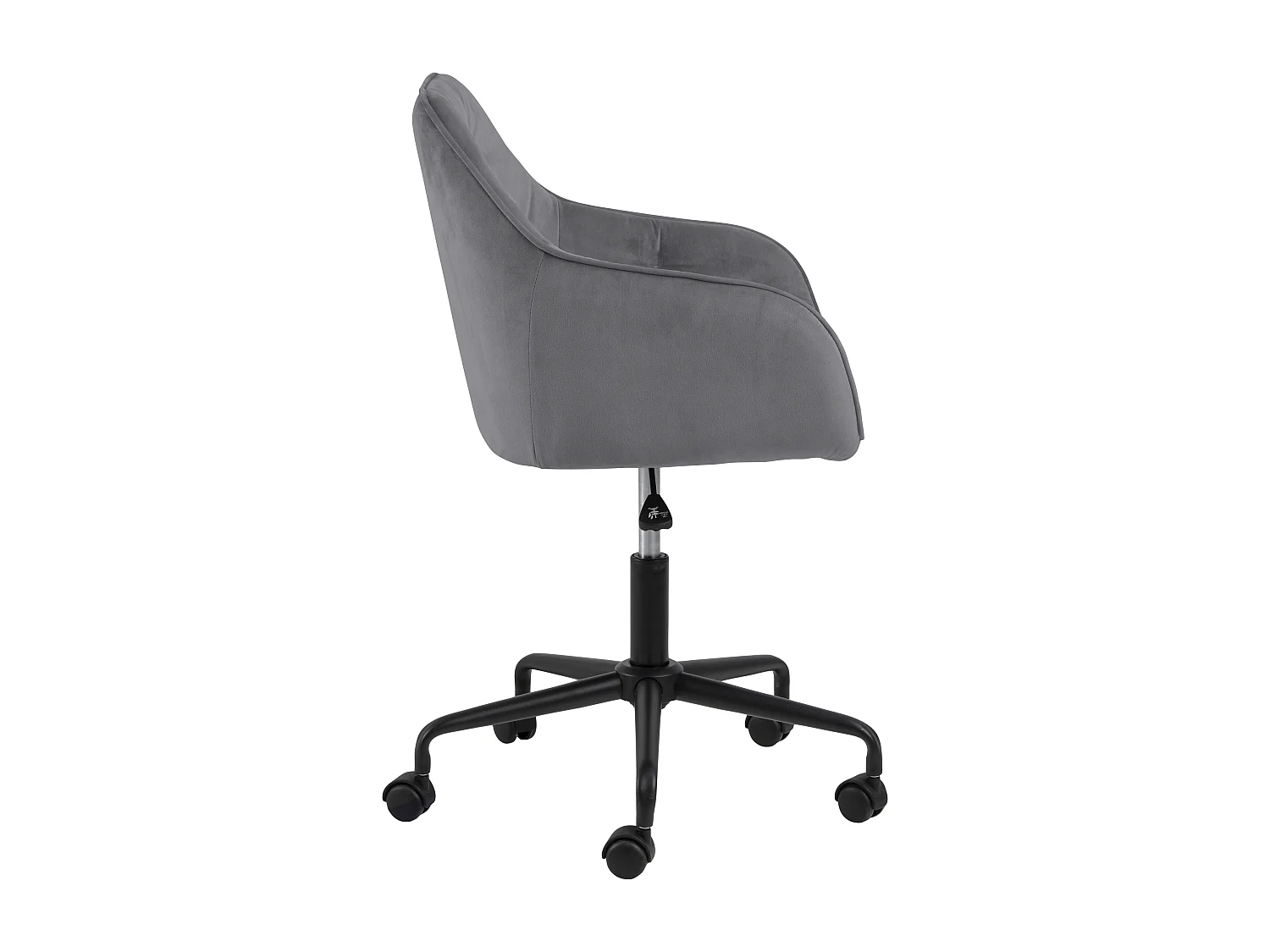 Brooke Chaise de bureau en velours, gris.