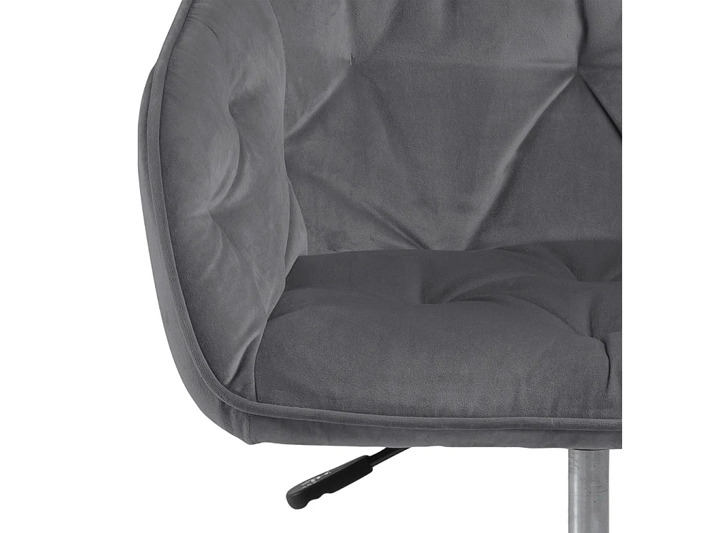 Brooke Chaise de bureau en velours, gris.