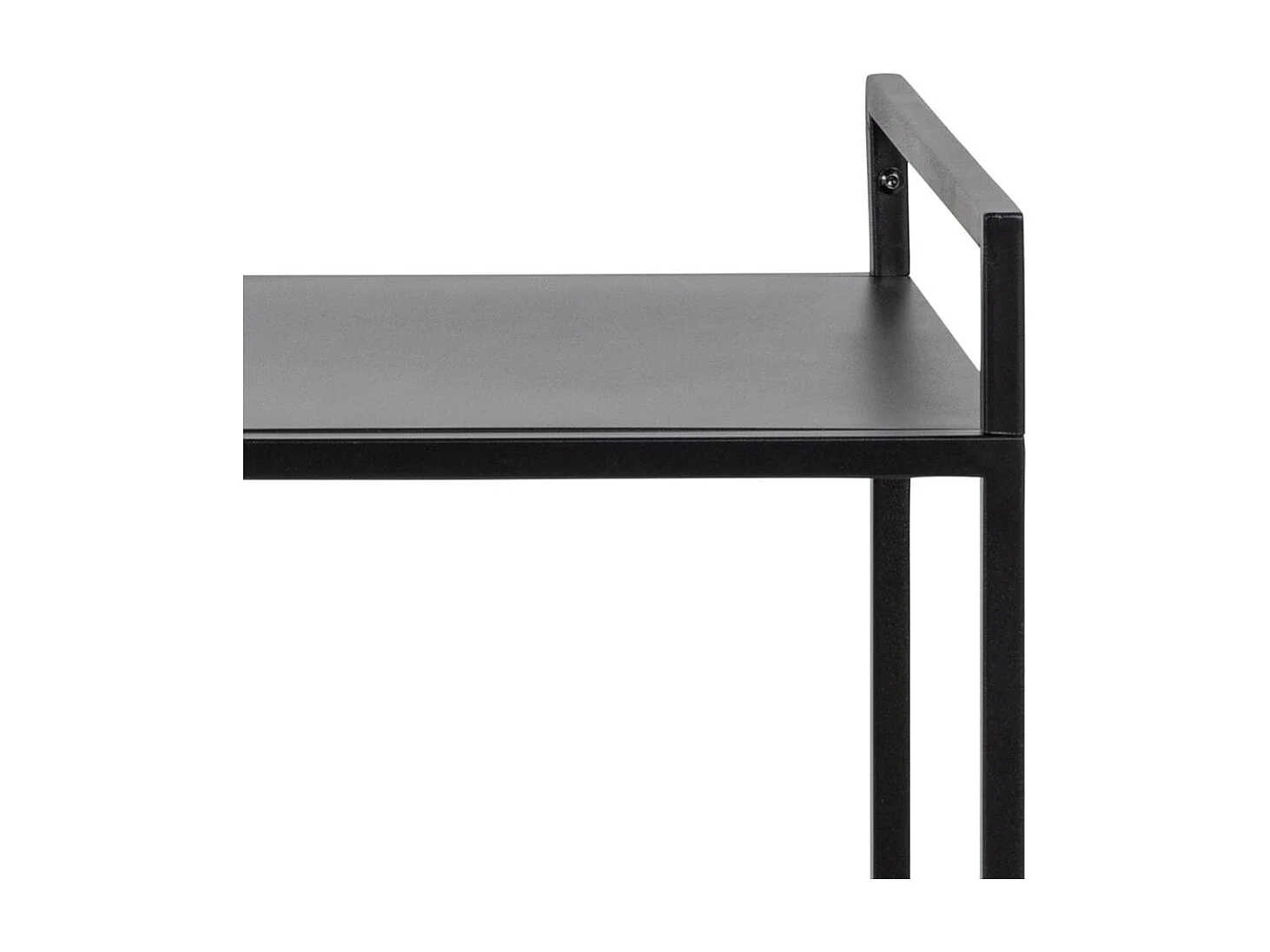 Newcastle Table basse chariot à roulettes avec 3 tablettes de rangement, noir.