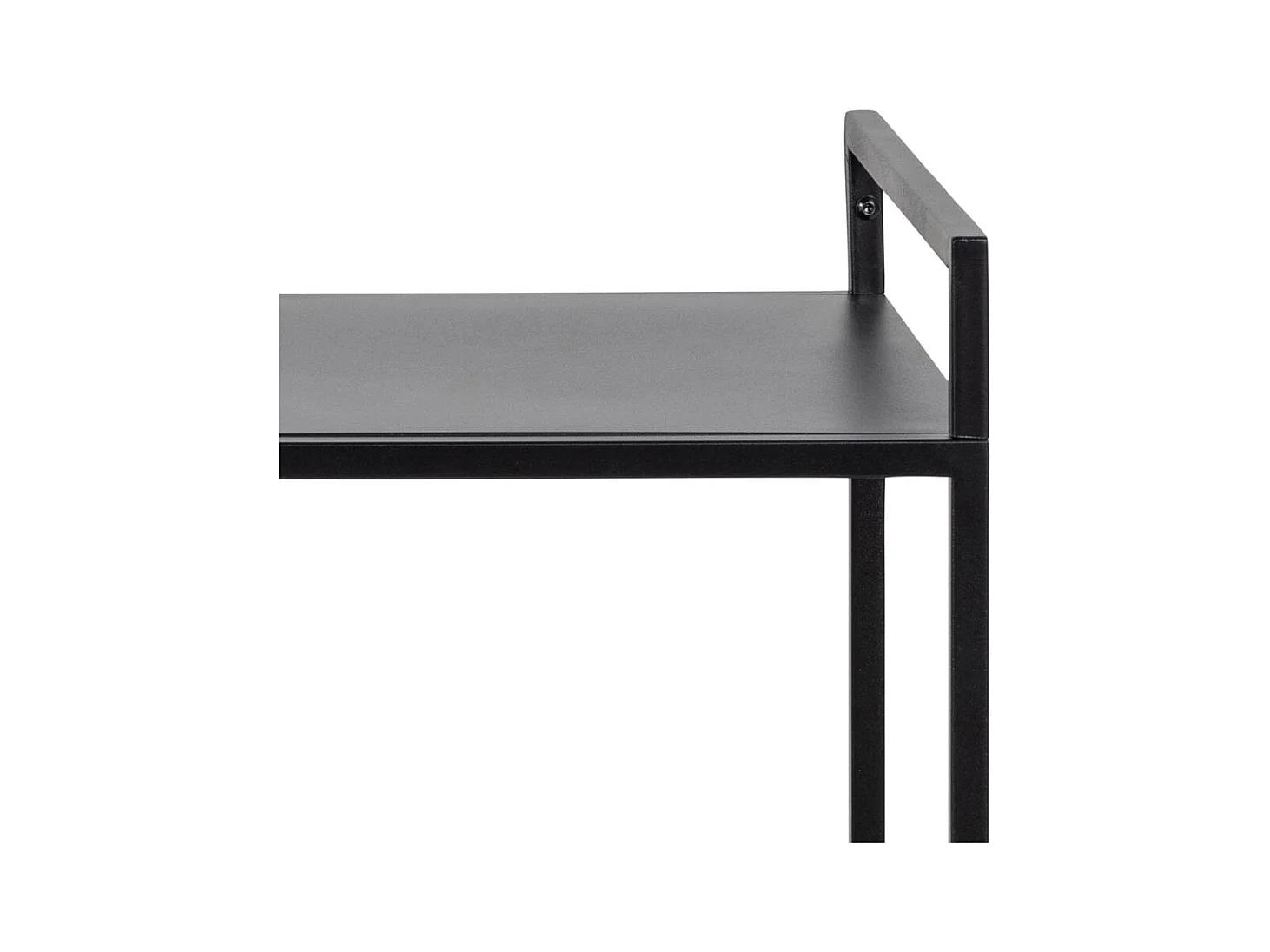 Newcastle Table basse chariot à roulettes avec 3 tablettes de rangement, noir.