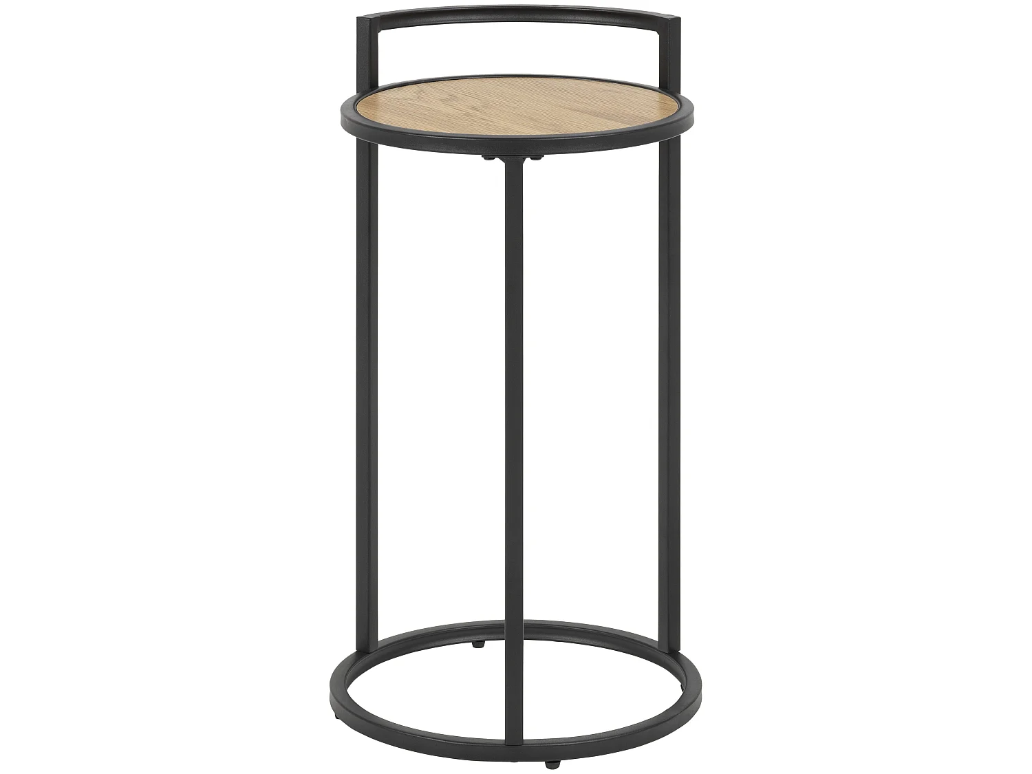 Sea hoektafel eiken, zwart.