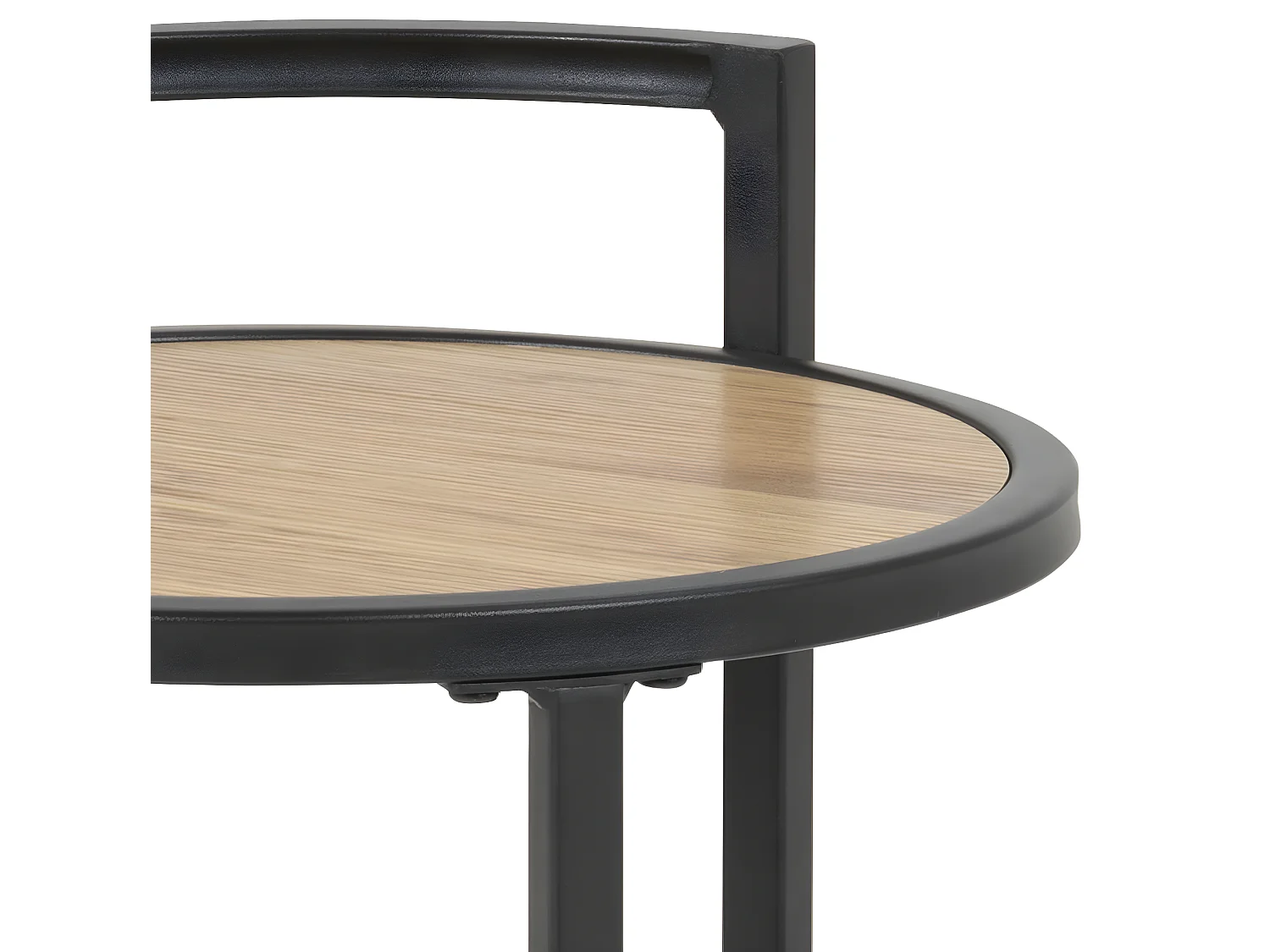 Sea hoektafel eiken, zwart.