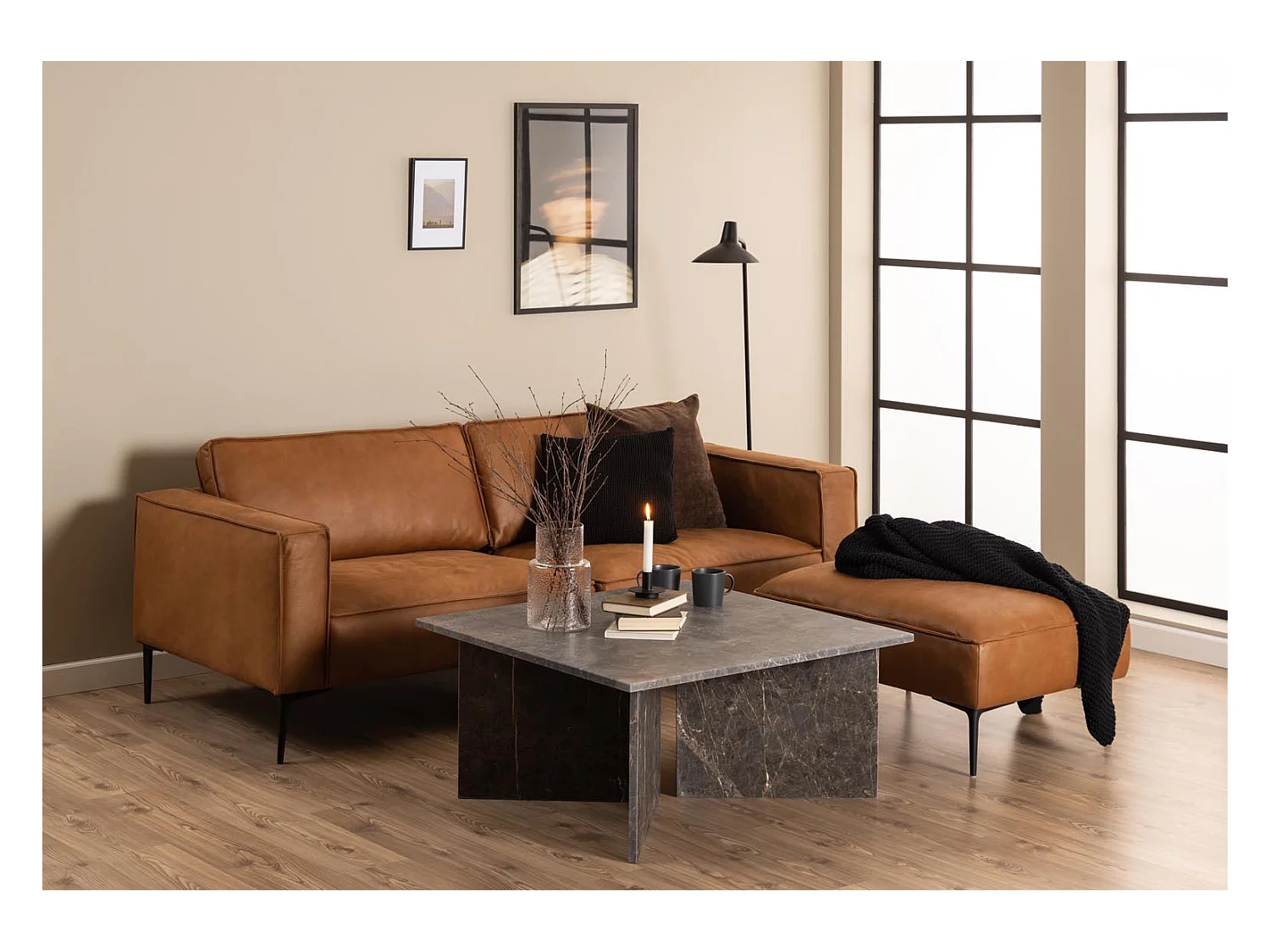 Vega table basse marbre marron.
